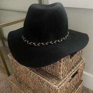 Chic Black Women's Hat with Braided Accent